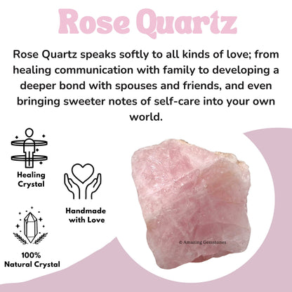 Amazing Gemstone Rose Quartz Raw Crystals and Healing Stones, Natural Rocks for Tumbling and DIY Raw Stones and Crystals (1 lb)