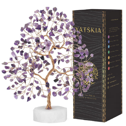 Amethyst Tree of Life - Crystal Chakra Tree for Positive Energy, Thoughtful Gift for Women