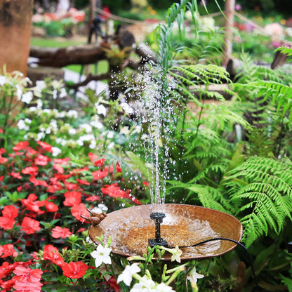 AISITIN 2.5W Solar Fountain Pump, DIY Outdoor Solar Water Fountain with 6 Nozzles and 4ft Water Pipe, Solar Powered Pump for Bird Bath, Ponds, Garden and Fish Tank Garden, Pond