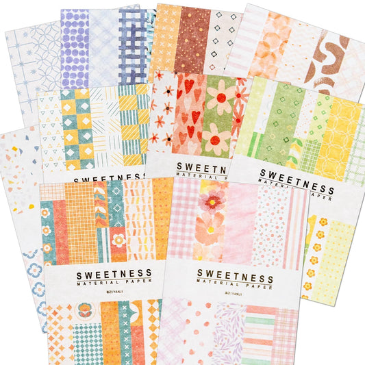 EggSun 500pcs Vintage Scrapbook Paper Set with 10 Themes Aesthetic Stationary Pattern Paper Junk Journal Supplies, Decorative Paper for DIY Arts and Crafts Journal Beginners Photo Album Card Making