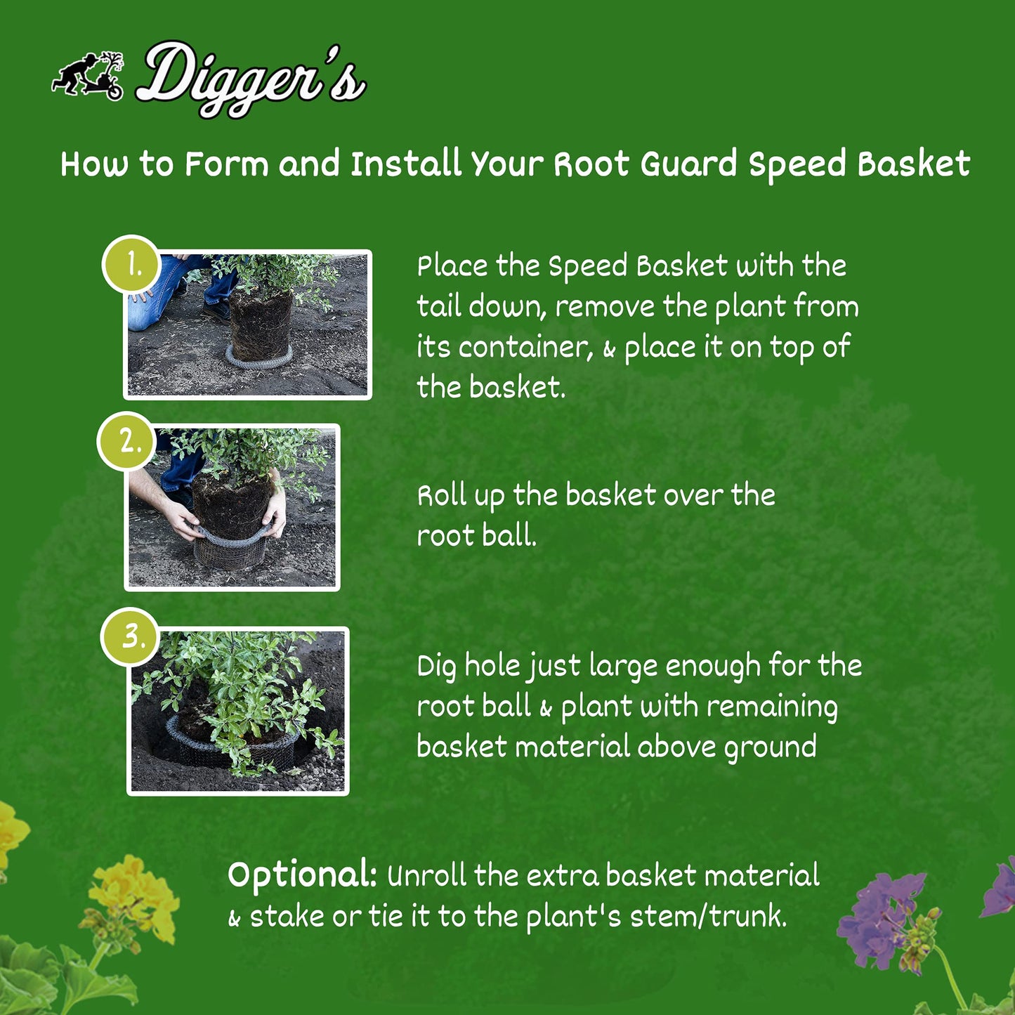 RootGuardTM Digger’s 5-Gallon Root Guard Speed Baskets for Plants, Control Gopher for Efficient Planting (Pack of 2)
