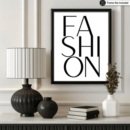 Poster Master Fashion Poster - Typography Print - Trendy Wall Art - Modern Art - Gift for Men, Women & Fashionista - Minimal Wall Decor for Living Room, Bedroom or Office - 11x14 UNFRAMED Wall Art