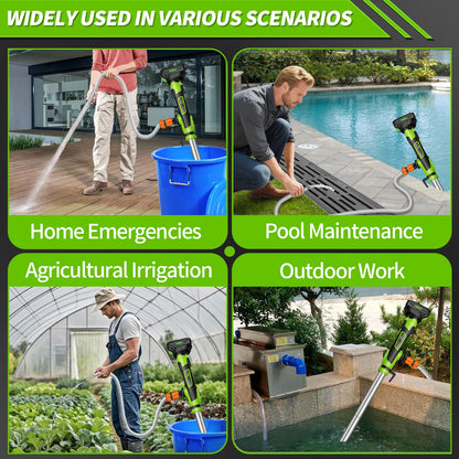 Cordless Stick Water Transfer Pump, Stick Transfer Pump 4.0Ah 21V Battery Powered Portable Water Pump, 720GPH, 33FT Head, Stick Pump Utility with 3/4" Outlet, for Pool/Garden/Rain