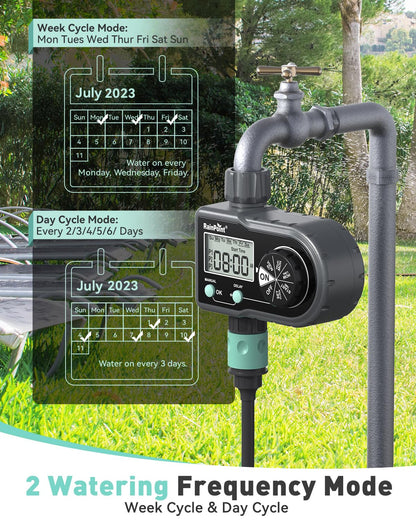 RAINPOINT Sprinkler Timer, Hose Timer with 3 Individual Programs, Water Timer for Garden Hose Faucet, Programmable Automatic/Manual Irrigation System, for Specific Days or Daily Outdoor Lawn Watering