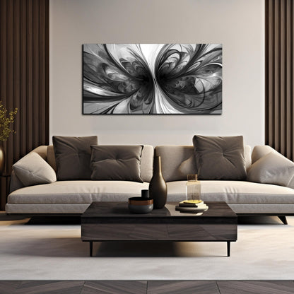 TYTAUPT Abstract Wall Art for Living Room Black and White Pictures Wall Art Bedroom,Home Office Wall Decor 20 x 40 Inch