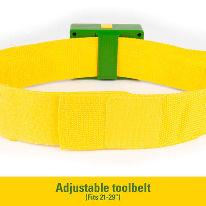 John Deere Deluxe Talking Toolbelt - 7-Piece Kids Tool Set - Interactive Construction Toys - Interactive Toddler Tools Playset - Green - 7 Count - Preschool Toys Ages 2 Years and Up