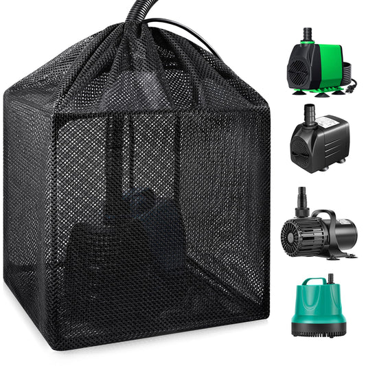 OUMEE Pump Filters Bag, Pond Barrier Bag Large Pump Mesh Bags for Outdoor Water Koi Fish Ponds (12.2 in)
