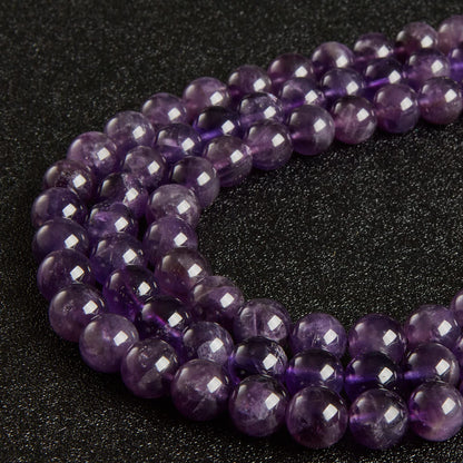 100pcs 6mm Amethyst Beads Natural Gemstone Beads Round Loose Beads for Jewelry Making