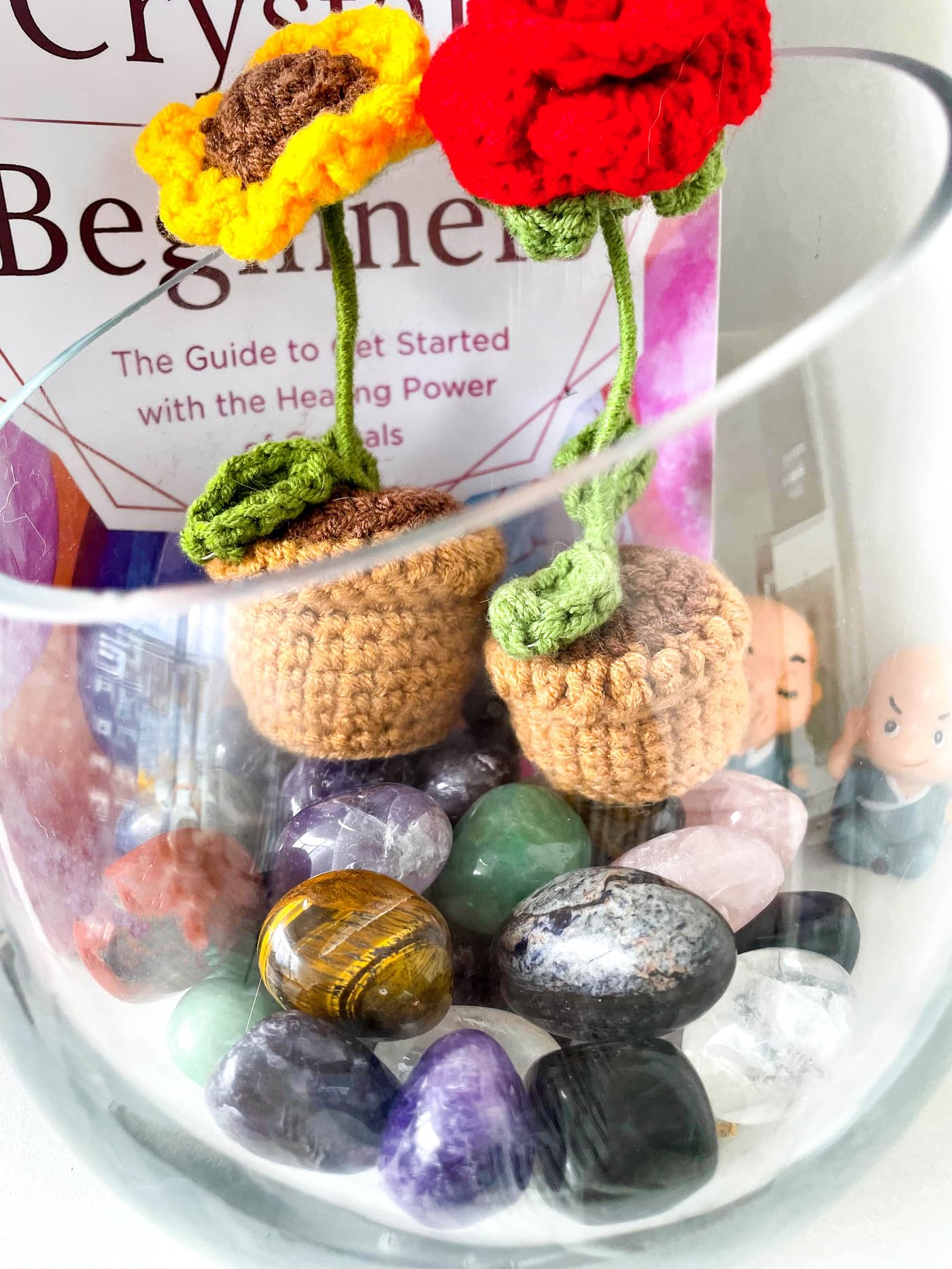 DUQGUHO Rose Quartz Healing Crystals Stones Set Natural Bulk Crystals Tumbled Polished Irregular Crystal Stones Bulk Rocks 0.45 lbs