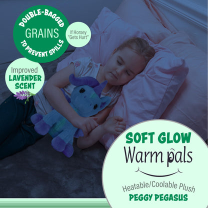 Dark Pegasus - Microwavable & Weighted Plush Stuffed Animal - Heated Plushie for Warmth - Cute, Soft, Cozy Toy for Adults & Children (Boys, Girls, & Toddlers) by Warm Pals