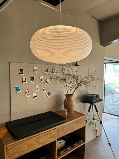Henjjras large White Oblate Pendant Lamp Shade 55.5cm(21.85in) Chinses lantern Home Decor Paper Ceiling Lampshade