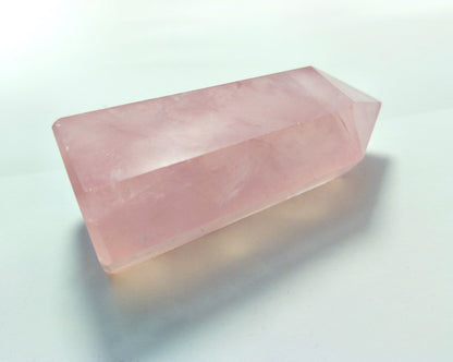 Mina Heal Healing Crystal Wands Point Faceted Prism Bars for Reiki Chakra Meditation Therapy Deco, Crystals for Beginners, Ornaments for Home (Rose Quartz)