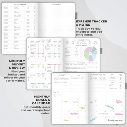 Clever Fox Budget Planner Pro - Financial Organizer + Cash Envelope Budget System. Monthly Finance Journal, Expense Tracker & Personal Account Book. Undated - Start Anytime. (7''x10'') – Gray