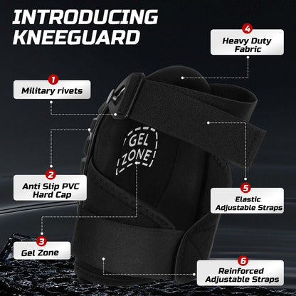 FREEKYROCK Gel Knee Pads for Work, Professional Knee Pads for Men Women with Soft Foam, Heavy Duty Cap, Adjustable Straps, Quick-Fasten Buckle for Construction, Gardening, Welding, Roofing, Cleaning