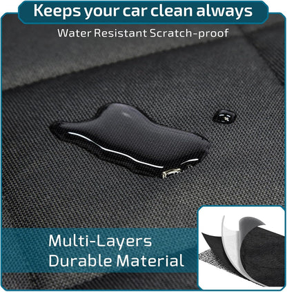 Veckle SUV Cargo Liner for Dogs with Side Flaps, Large (54" x 93") Water Resistant Trunk Cover, Non-Slip Pet Area Protector with Bumper Flap, Universal Fit for SUVs Sedans Vans, Black