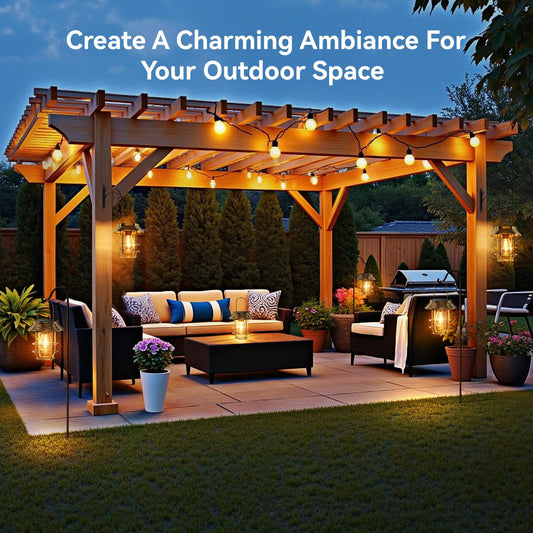 Ahaorigin Solar Lanterns Outdoor Waterproof, High Brightness Hanging Solar Lights for Outside with Wall Hooks, Retro Metal Outdoor Lanterns Auto On/Off for Porch, Patio, Yard Decor 2 Pack