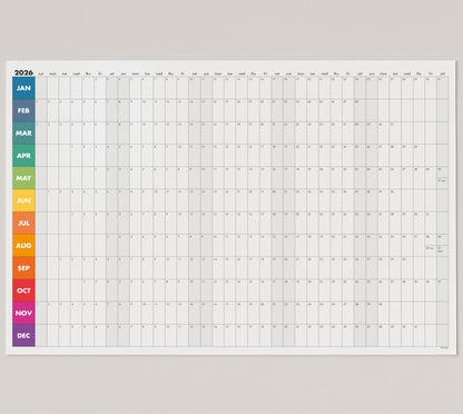 Dry Erase Wall Calendar 2026, 27×39 in — Double-Sided Yearly Planner (Dated & Undated), Reusable Write & Wipe, Large Wall Planner for Home, Office, Classroom — Rolled Poster.