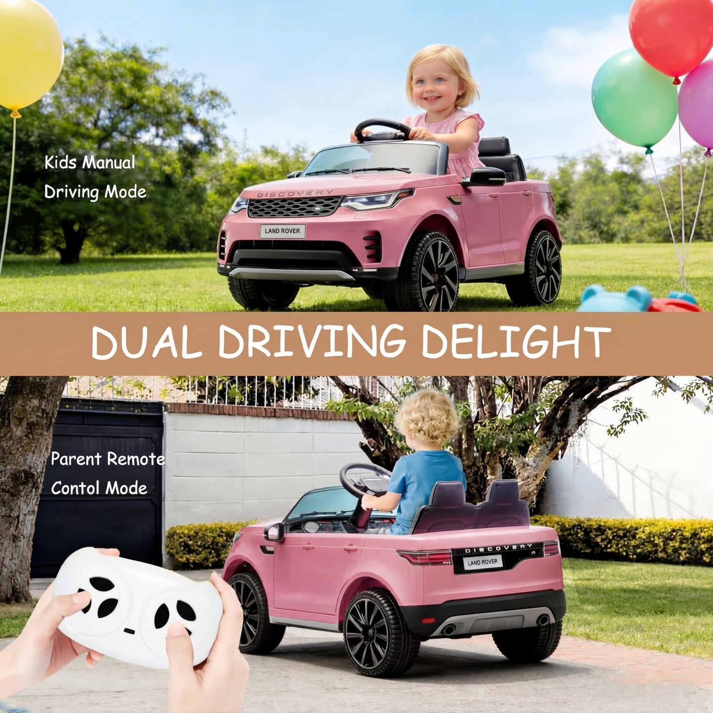 GarveeLife 12V 4.5AH Electric Car for Kids, Children Ride On Toy with Parental Remote Control, Kids' Electric Vehicle with Soft Start Design/3 Speed/Double Seats & LED Lights