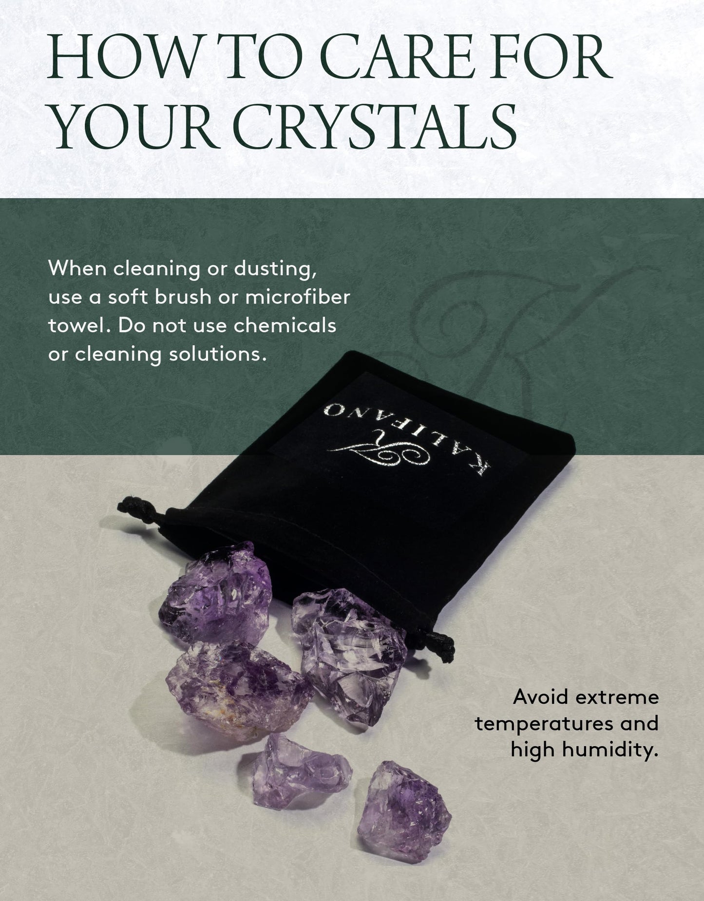KALIFANO Rough Amethyst with Healing & Calming Effects - AAA Grade High Energy Raw Amatista with Information Card - Reiki Crystal Used for Stress Relief and Tranquility (Family Owned and Operated)