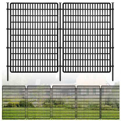 ULIOK 14 Panels Decorative Garden Fence Animal Barrier, Dog Fence Outdoor for Yard, 36 in(H) X 35.36 ft(W) No Dig Garden Fencing Outdoor, Dogs Rabbits Blocker Metal Wire Decorac Fences for Yard, Patio
