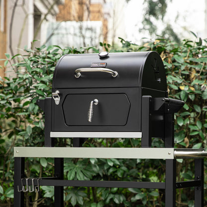 Royal Gourmet CD1519 Portable Charcoal Grill with Warming Rack, Tabletop Charcoal Grill with 303 Sq. In Cooking Area for Outdoor Camping and Picnic Grilling, Black