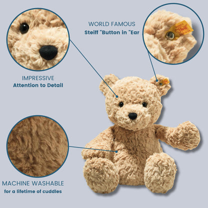 Steiff Jimmy Teddy Bear – Soft Cuddly Friends, Premium Plush Stuffed Animal Toy for Kids (Light Brown, 16")