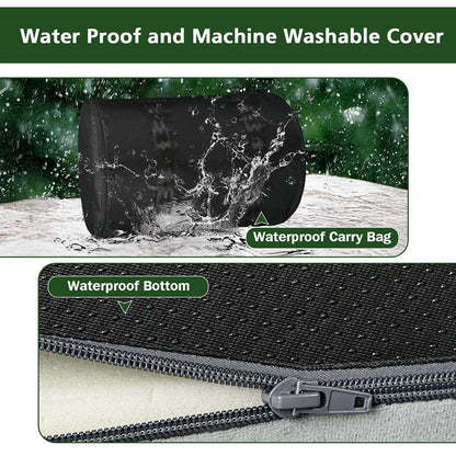 Selectico 3.5" Extra Thick Foam Camping Mattress, Waterproof Cover & Travel Bag, Portable Sleeping Pad for Car/Tent/Cot/SUV/Trunk/Floor/Guest Bed(Single)