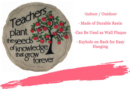 Spoontiques - Garden Décor - Teacher Stepping Stone - Decorative Stone for Garden