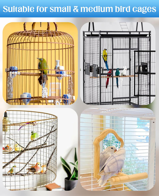 DAWZMR 2 PCS Automatic Bird Cage Water Dispenser, Parakeet Parrot Feeder Hanging Drinking