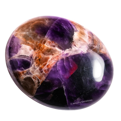 Dreamy Amethyst Crystals and Healing Stones - Large Palm Stone Crystals Piedra - Crystal for Good Luck, Positive Energy, Meditation - Unique Stocking Stuffers and Birthday Gifts for Women, Men
