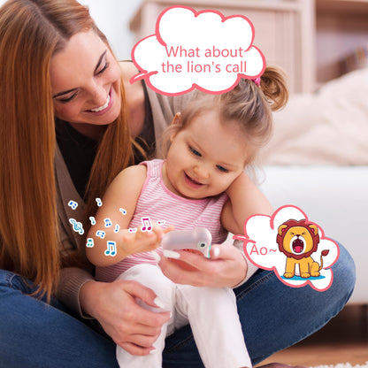 Richgv Toys for Babies 6-12 Months Girls, Dinosaur Baby Phone Toy Baby Girl Gifts with 80+ Sound Effects Color Changing Light 1 Year Old Girl Birthday Gift Stocking Stuffers 6 Months +
