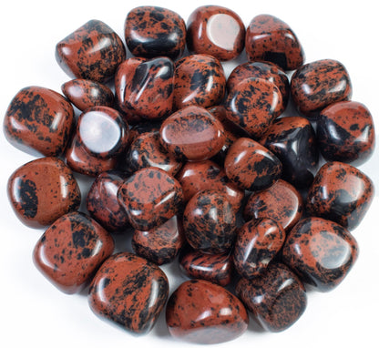 Crocon 1LB Mahogany Obsidian Tumbled Stones and Crystals Bulk 2000+ Carats Natural Crystal Kit for Reiki Healing Crystal Polished, Tumble Stones, Chakra Balancing, Gift, Home Decor Size : 20-25 mm