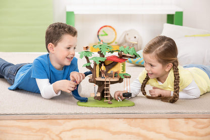 Schleich Farm World Adventure Tree House 28-Piece Farm Playset for Kids Ages 3-8, 5.91x6.3x7.09inch