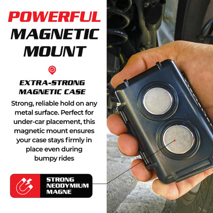 Spy Spot Magnetic Mount Weatherproof Case for GPS Trackers - Stash Lock Box for Items, Key Holder Under Vehicles - Fits GL200, GL 300, GL300W, GL300MA