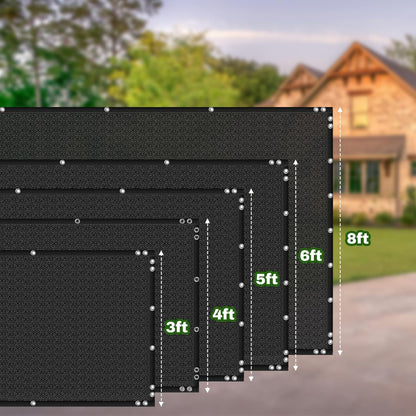 Privacy Screen Fence, TOTU 4ft x 50ft Heavy Duty 170 Shade Net Cover, for Wall Garden Yard Outdoor Home Decoration, Black