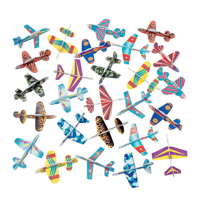 Bulk Foam Airplane Glider Toys - 72 Pieces - Party Favors & Halloween & Easter giveaways