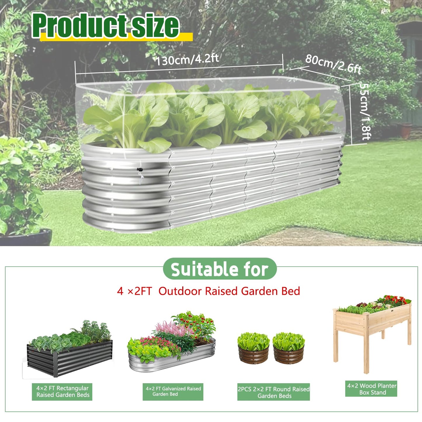 2 PCS Garden Netting for Raised Beds 2x4 Fine Mesh Raised Beds Garden Bug Netting Pest Barrier Screen with Drawstring for Plants to Keep Small Animals Pest Out Protect for Vegetables (2x4 FT)
