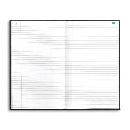 Staples Record Book, Blue Marble Hardbound Ledger, 300 Numbered Pages, 7.25" x 11.75", Durable Sewn Binding Notebook for Logs, Records & Notary Entries