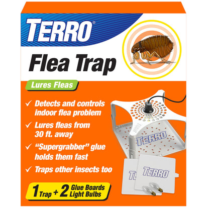 Terro T230 Indoor Electric Flea Trap and Killer - Refillable Flea Traps for Inside Your Home