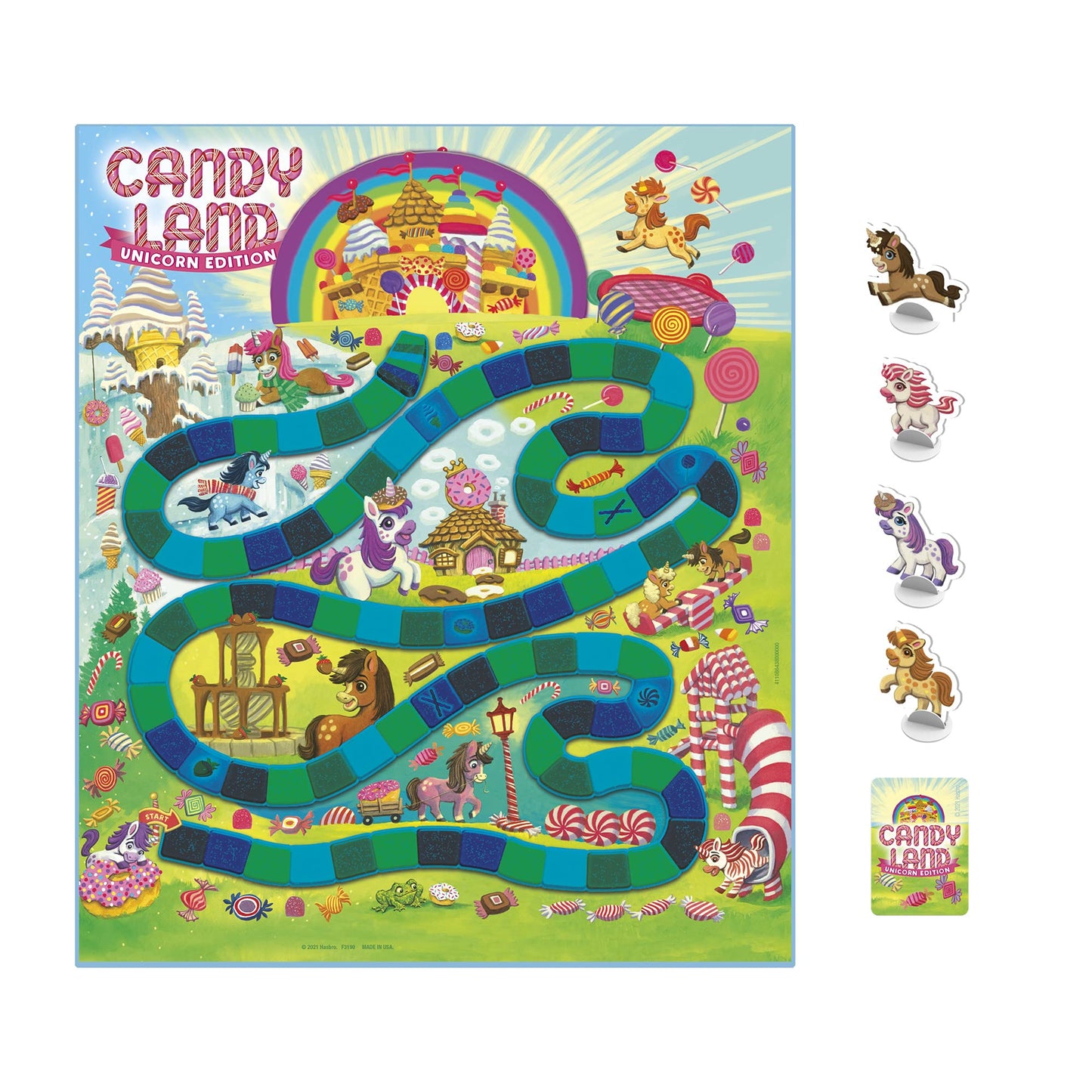 Hasbro Gaming Candy Land Unicorn Edition Preschool Board Game | Back to School Gifts for Kids | Classroom Toys | Ages 3+ (Amazon Exclusive)