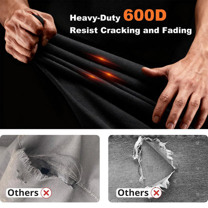 Outdoor Fireplace Cover, 32" L × 24" W × 45" H for Panovue Chiminea Fire Pit, 600D Heavy Duty Waterproof Square Chimineas Fireplace Cover for Patio Wood Burning Fireplaces