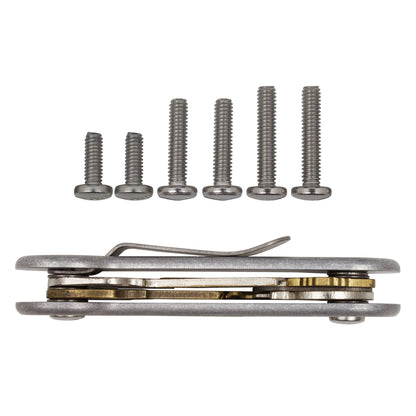 Stonewashed Aluminum KeyBar | Everyday Carry Compact Key Holder Multi-Tool and Keychain Organizer with Pocket Clip (Holds up to 12 Key) Made in the USA