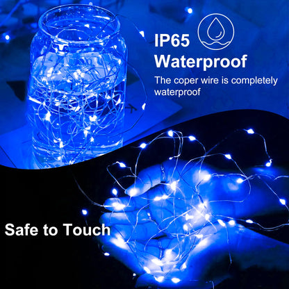 12Pack Fairy Lights Battery Operated, 7ft 20 LED 3 Modes Speed Twinkle Mini String Lights Waterproof Silver Wire Firefly Starry Lights for Mason Jars Wedding Party Christmas Decorations
