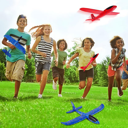 CACASO 6 Pack Foam Airplanes Toys,17.5" Large Glider Airplanes for Kids Toddler,Airplane Toys with 2 Flight Mode,Flying Styrofoam Plane for Outdoor Sport,Birthday Party Favors
