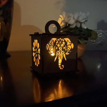 Wooden Light Kit Puzzle – 10 Pack - Night Light Craft Kit - Snap Together Desk Sized Light–Educational Wooden Puzzle Toy - Birthday Gift – Diya Lantern Puzzle