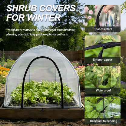 36″*36″*35.5″, Mini Greenhouse Winter Plant Warm Covers - Raised Bed Cover for Seed Starting, Warm Tent Freeze Protection Humidity Domes for Gardening & Winter Shelter and Protecting Plants, 2pcs