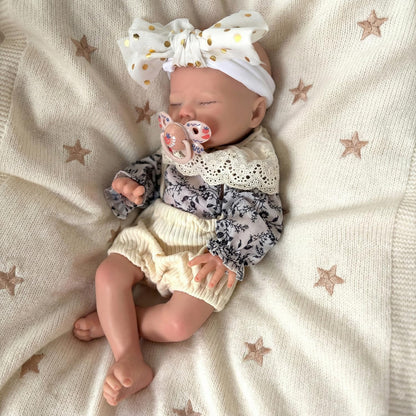 AMZBB 13 Inch Silicone Baby Doll Girl – Drink & Wet Reborn Baby Doll Silicone Full Body with Clothes & Feeding Set