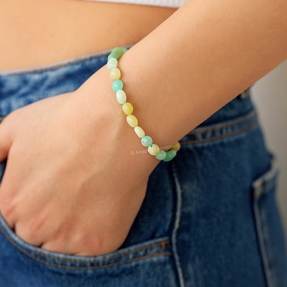 Amazing Gemstone Amazonite Bracelet for Women Men's Gifts - Chakra Protection Mens Bracelet - Amazonite Crystal Tumbled Stone Bracelet Gemstone Beaded Bracelet Pulseras Para Hombres Mujer Christmas