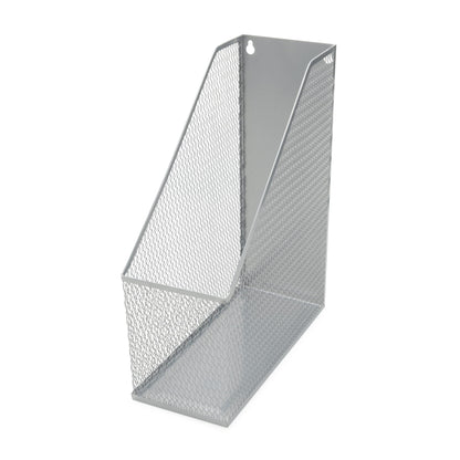 YBM HOME Mesh Steel Deluxe Magazine Rack, Extra Wide Magazine File Holder (1, Silver)