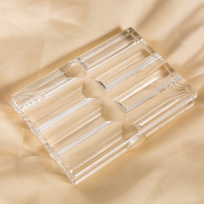 LONGWIN Office Supplies Crystal Fountain Pen Holder Desktop Organizer